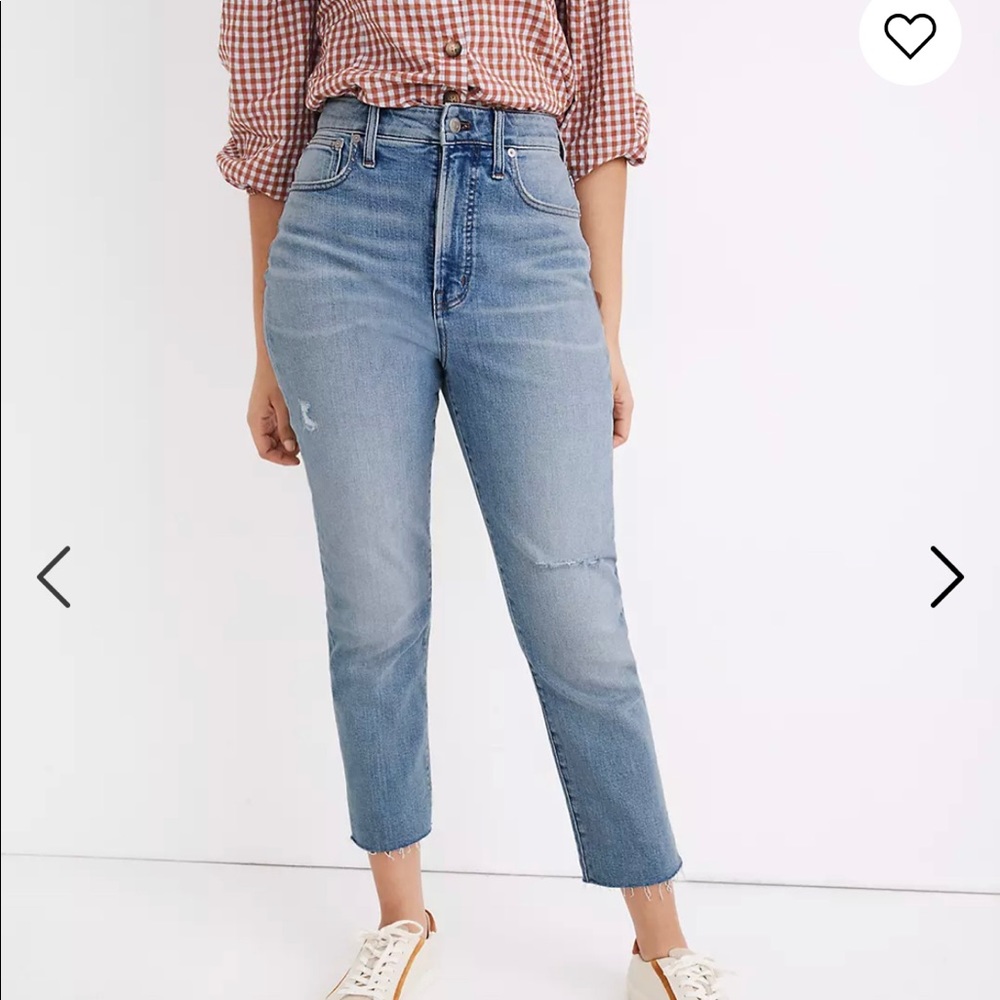 Madewell curvy perfect vintage jean in Coffey wash